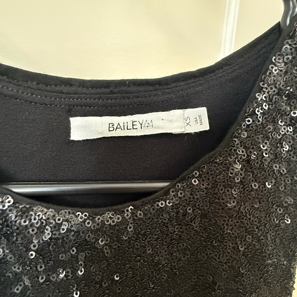Bailey 44 Black Sequin Midi Dress - Picture 4 of 6